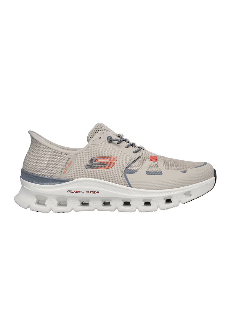 Skechers Текстилни спортни обувки Glide Step Pro със синтетика - Въглен сиво/Светло кафяво
