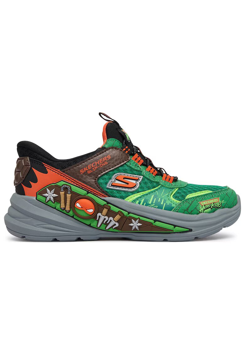Skechers текстилни спортни обувки с велкро Hero Kicks - зелен/