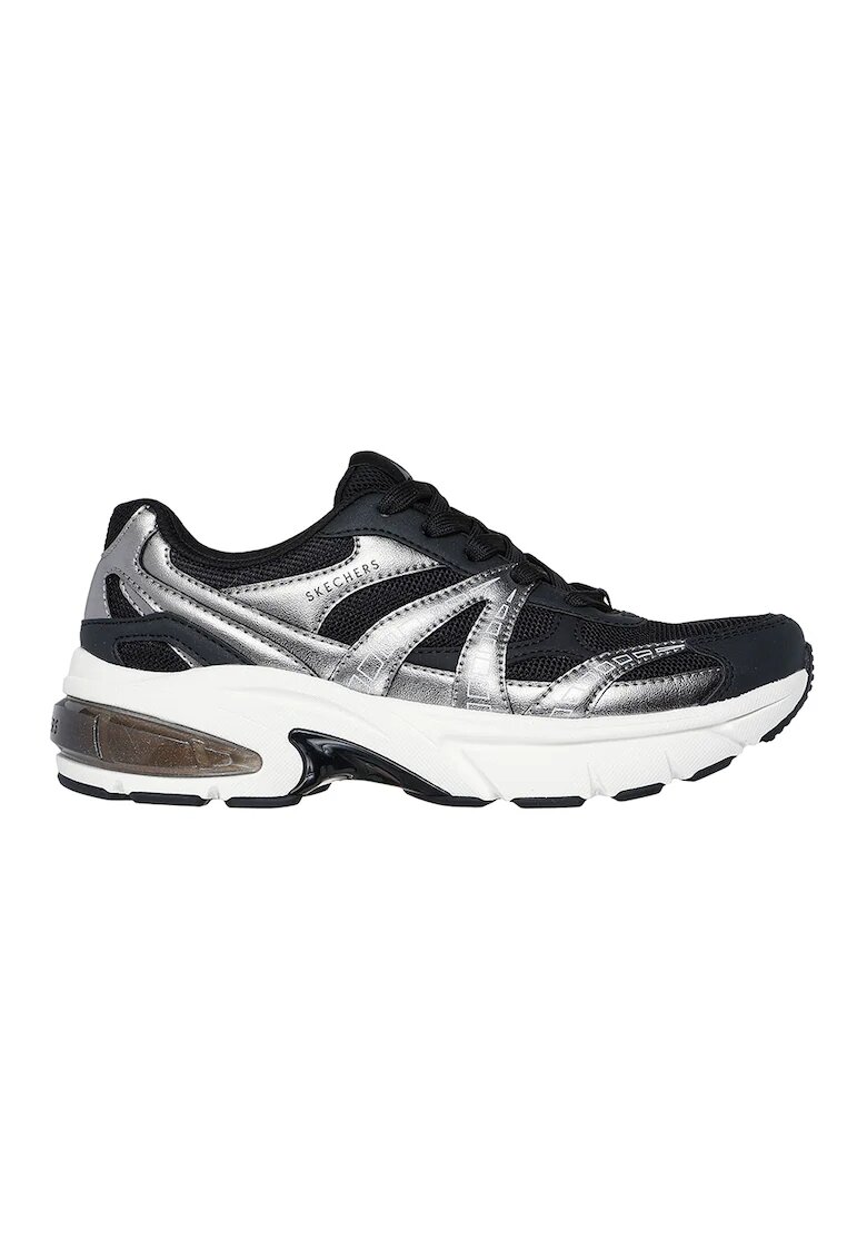Skechers Текстилни спортни обувки Shadow с еко кожа - Бял/Сребрист