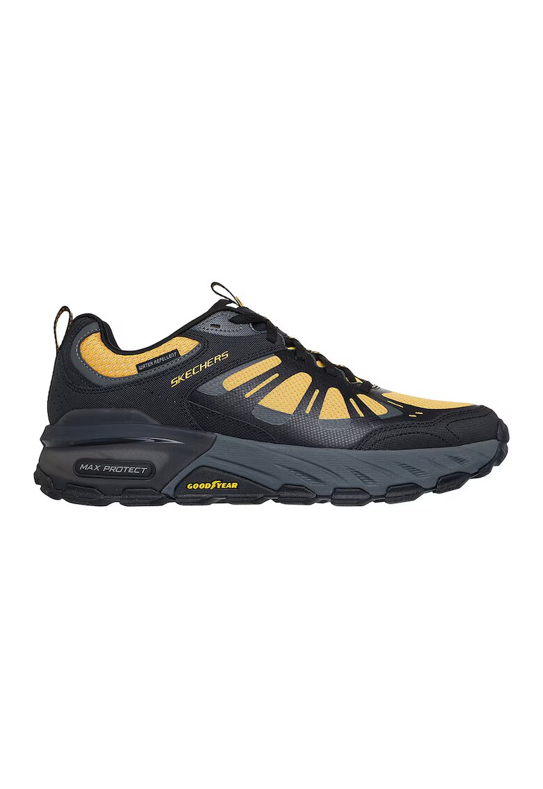 Skechers Обувки за трейл Max Protect с кожа - Черен/Жълт