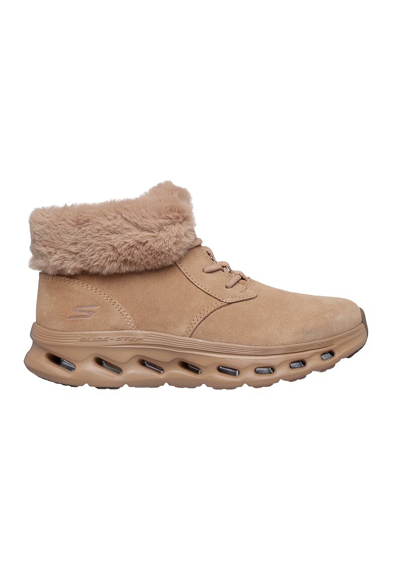 Skechers Велурени боти Go Walk Glide Step 2.0 с еко пух