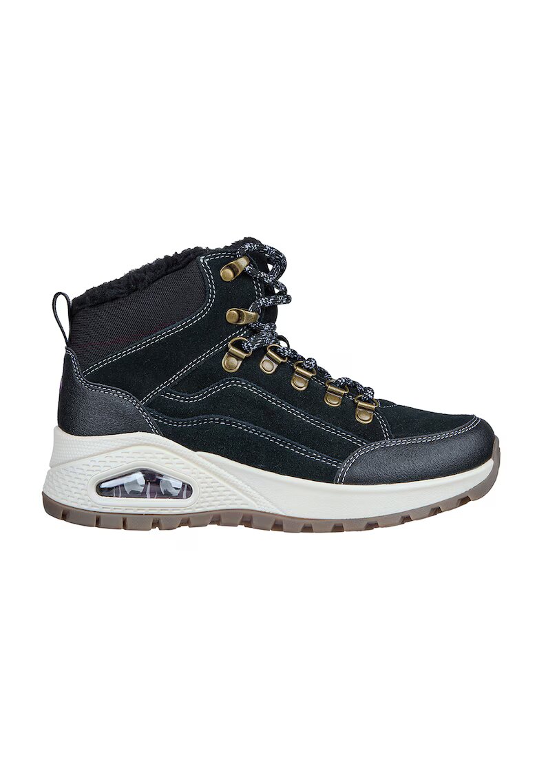 Skechers Велурени боти Uno Rugged-Winter Feels с текстил и еко кожа