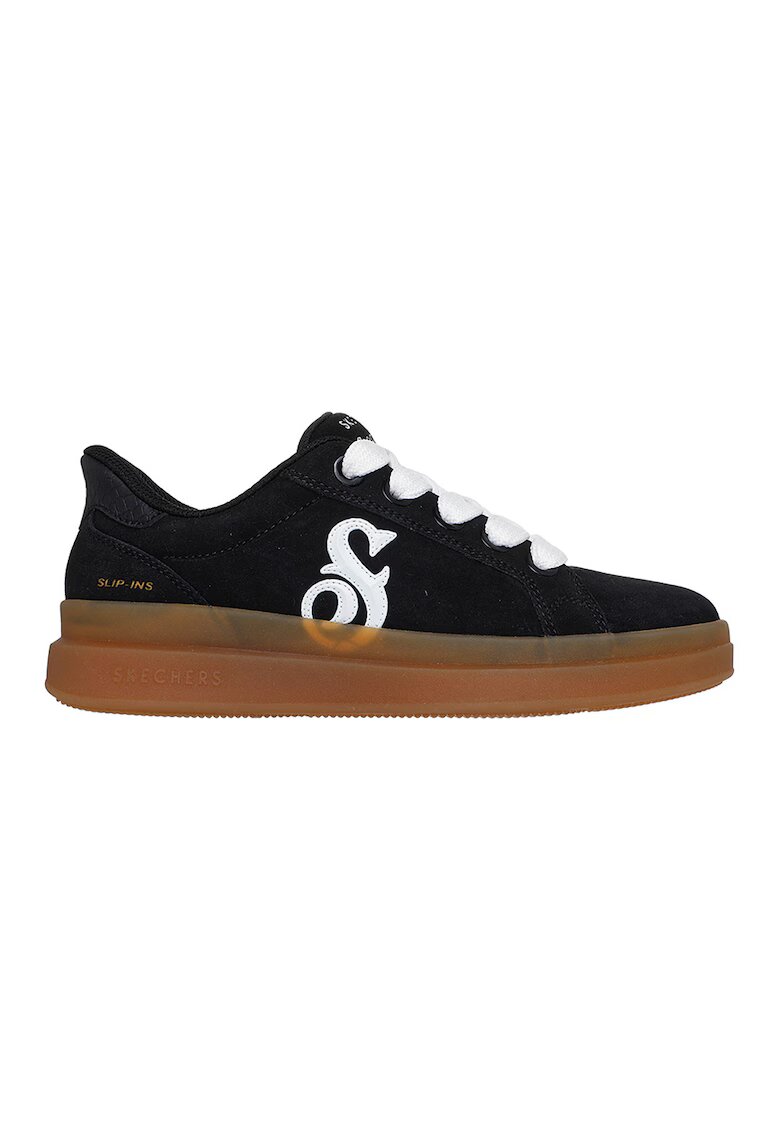 Skechers Велурени маратонки Courtside-Cali Slip-ins - Червен/Светлосин