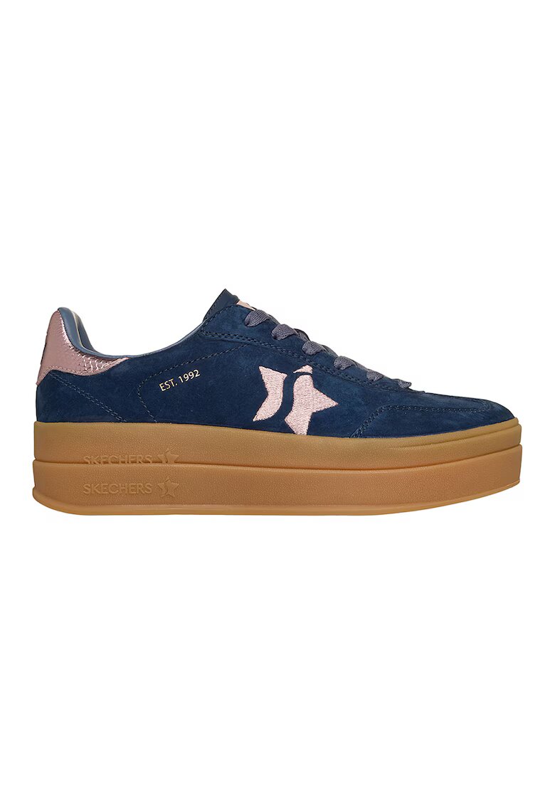 Skechers Велурени спортни обувки Academy HI Elevated Essence - Бял/Персийско зелено