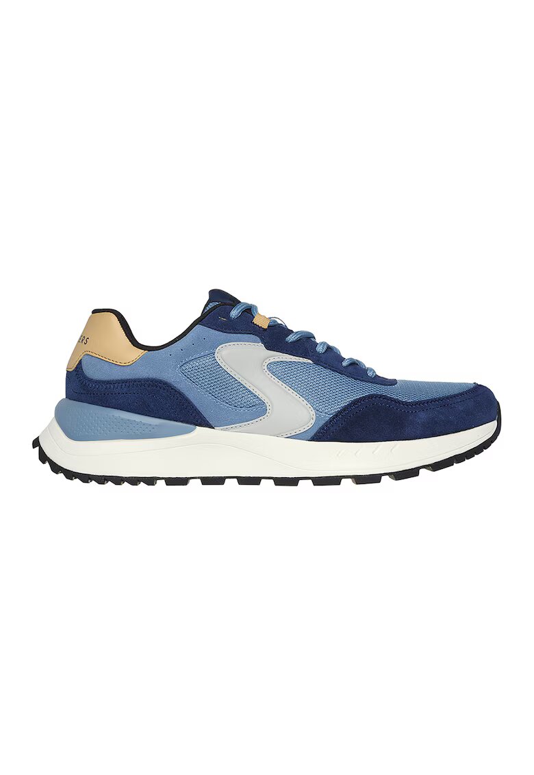 Skechers Велурени спортни обувки с мрежести зони - Светлосин/Син