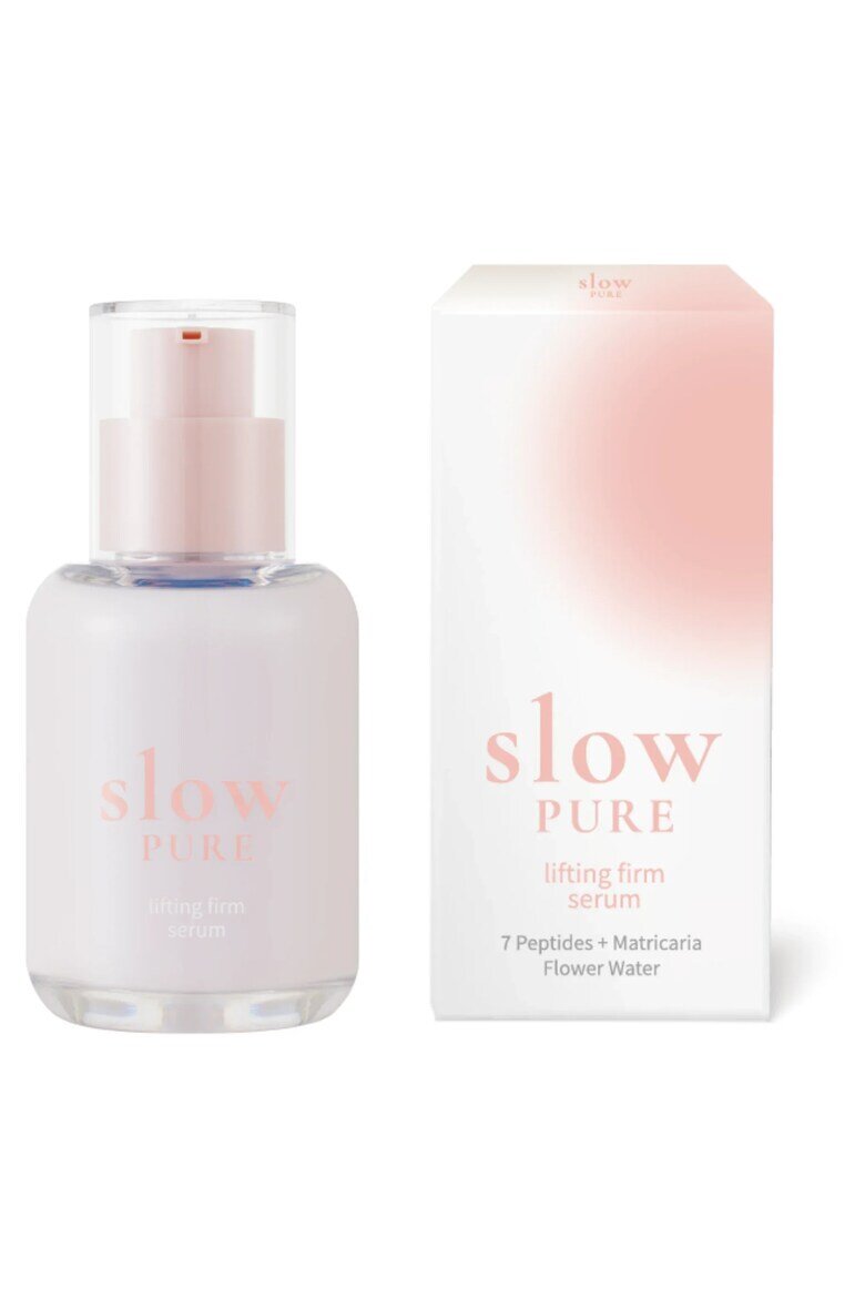 SLOWPURE Серум с лифтинг и стягащ ефект със 7 вида пептиди + вода от лайка лифтинг стягащ серум 50 мл
