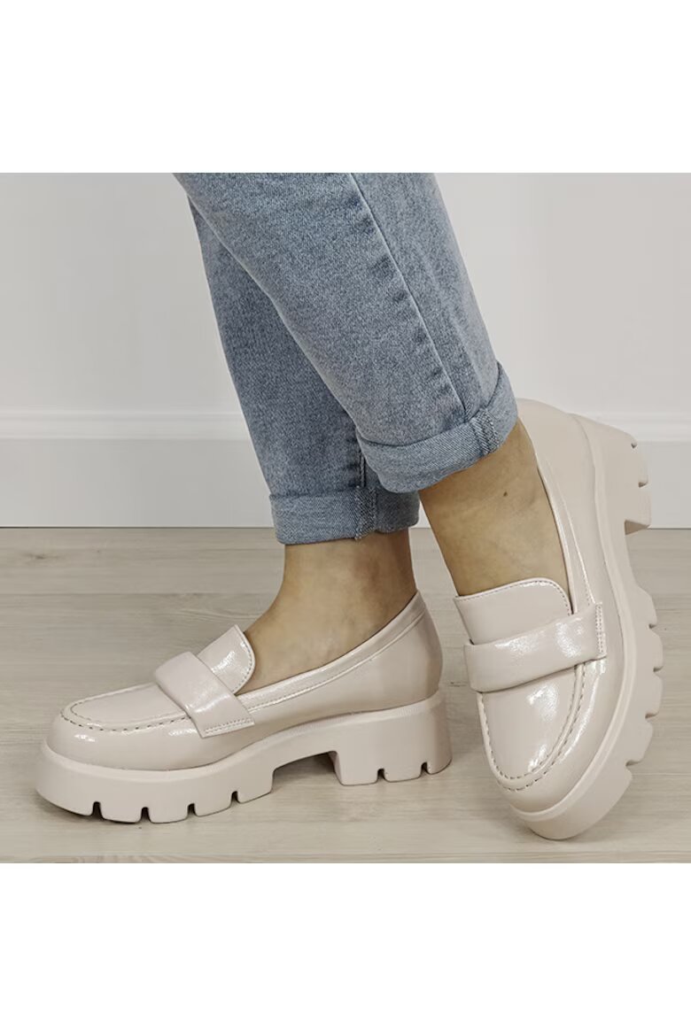 SOFILINE Лачени бежови мокасини тип лоуфъри MO-6 01 19340 Бежов