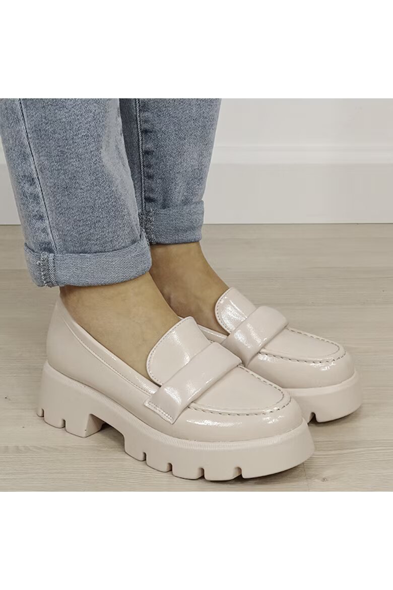 SOFILINE Лачени бежови мокасини тип лоуфъри MO-6 01 19340 Бежов