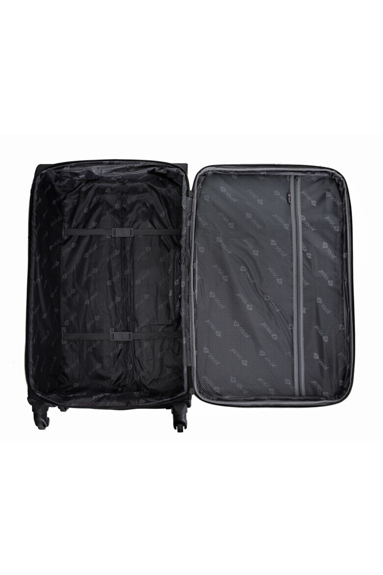 Solier Куфар STL1651 55L ABS M черен/кафяв
