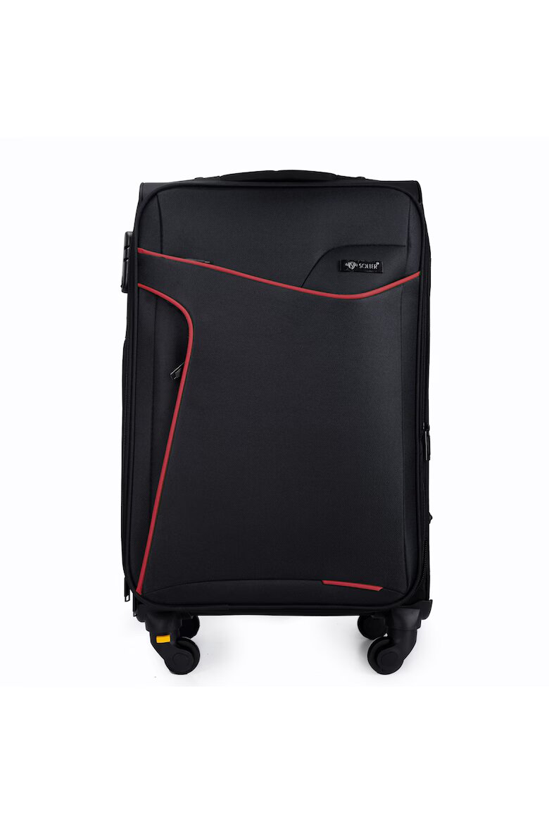 Solier Luggage Куфар с колелца Solier STL1651 Капацитет L 70L черен / червен