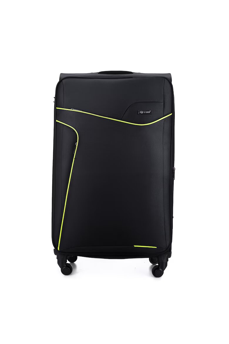 Solier Luggage Куфар Solier STL1651 Капацитет M черно зелен