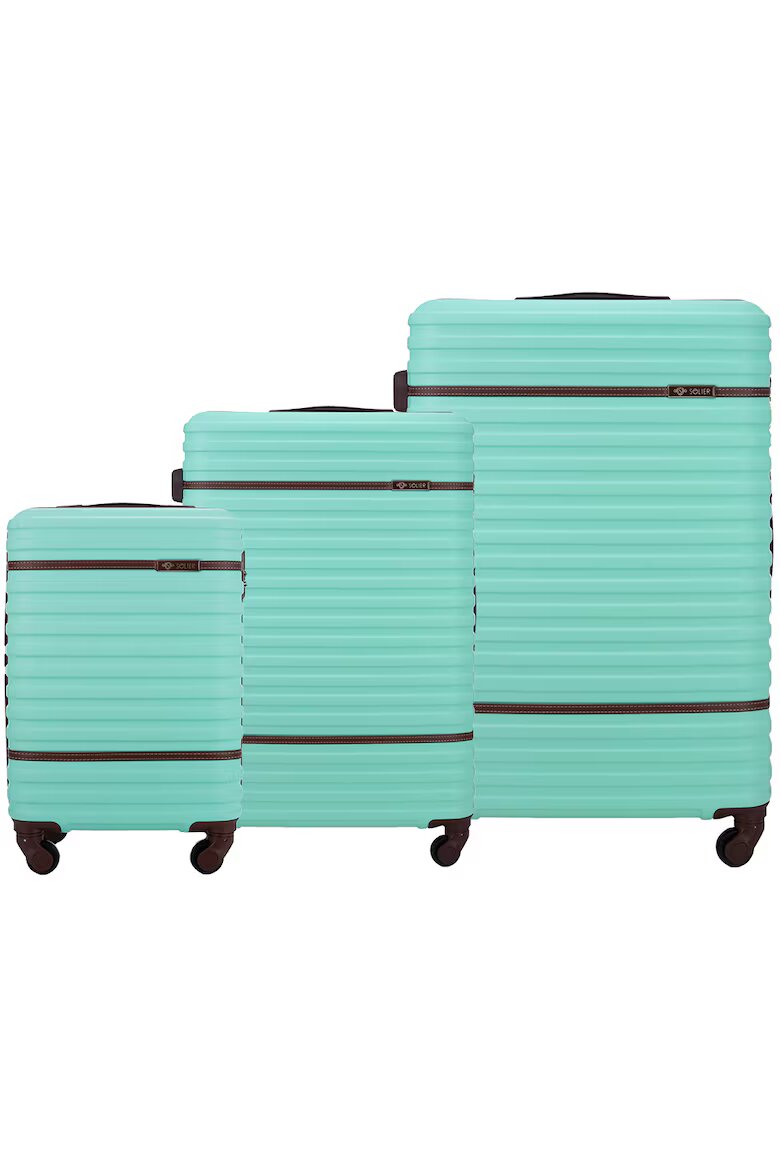 Solier Luggage Куфар Solier STL957 55L ABS Капацитет M Мента