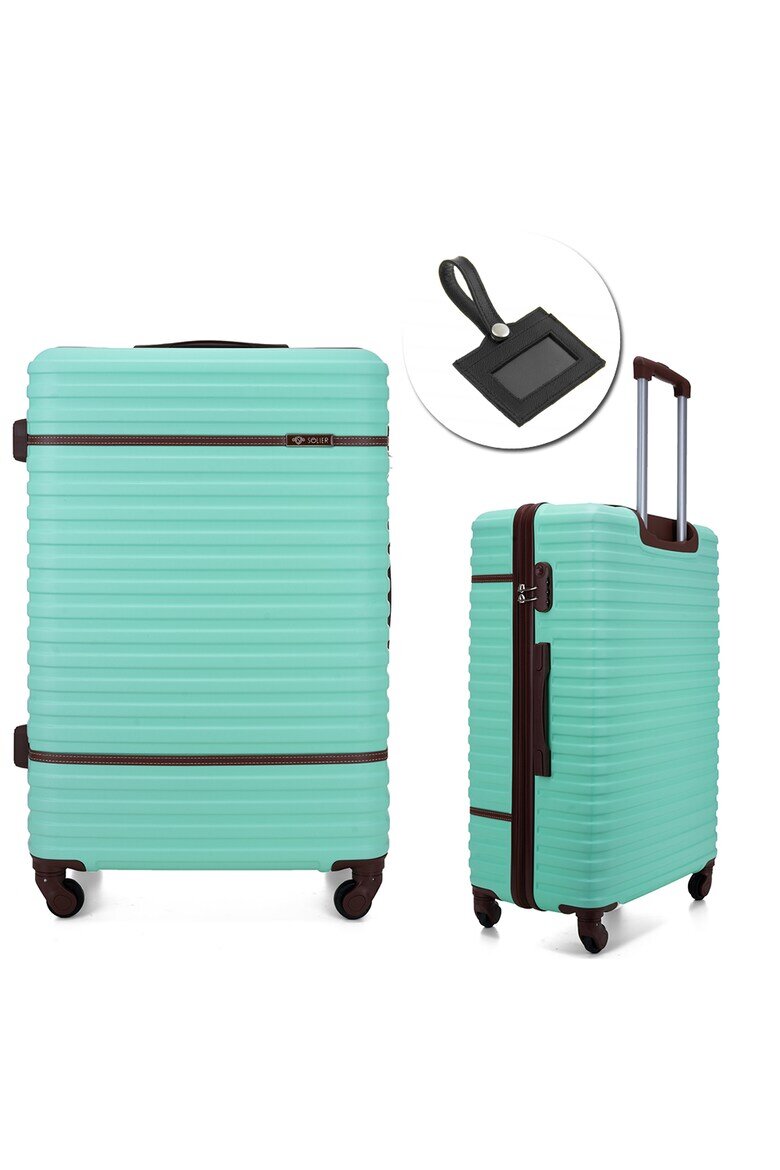 Solier Luggage Куфар Solier STL957 55L ABS Капацитет M Мента