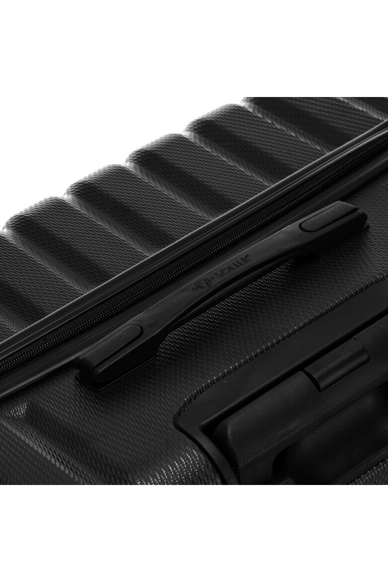 Solier Luggage Куфар STL902 38L ABS Капацитет S Черен