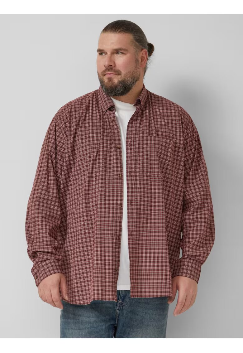 sOliver Big Sizes Camasa casual - barbati big sizes - cu imprimeu in carouri - Regular fit