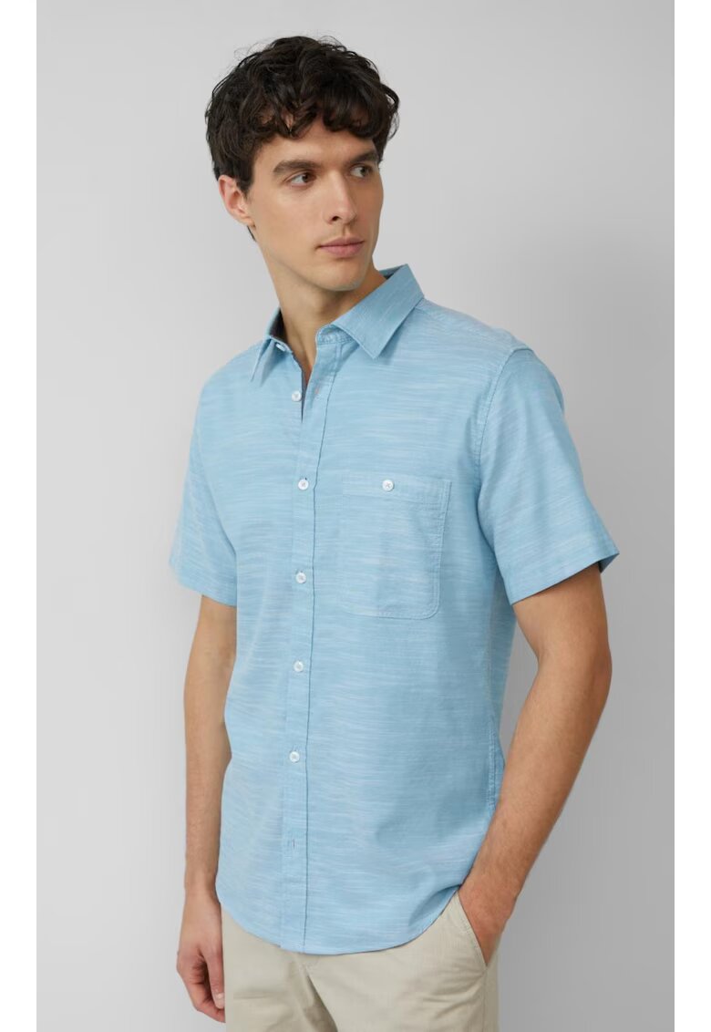sOliver Мъжка риза с къс ръкав Slim Fit кройка и единичен джоб
