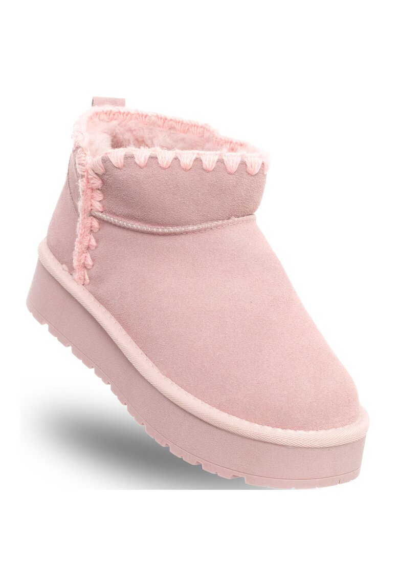 Soprani Couture Дамски ботуши - Mistik Suede Lotus - розови - естествена кожа - платформа 4 см