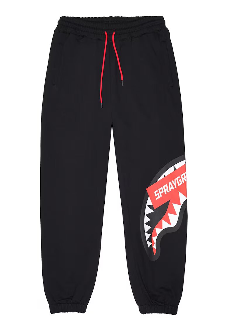 Sprayground Спортен панталон с лого - Червен/Черен