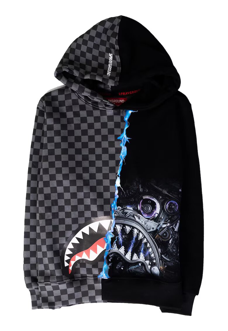 Sprayground Унисекс худи с десен - Черен/Сив/Син