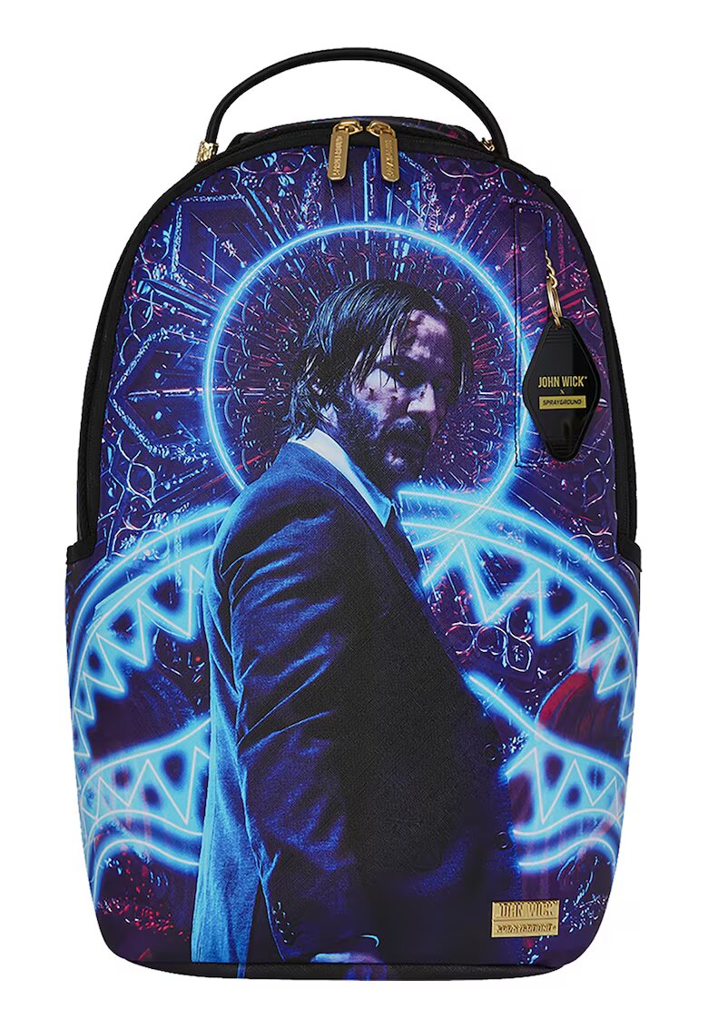 Sprayground Унисекс раница John Wick Neon - Бял/Черен/Син