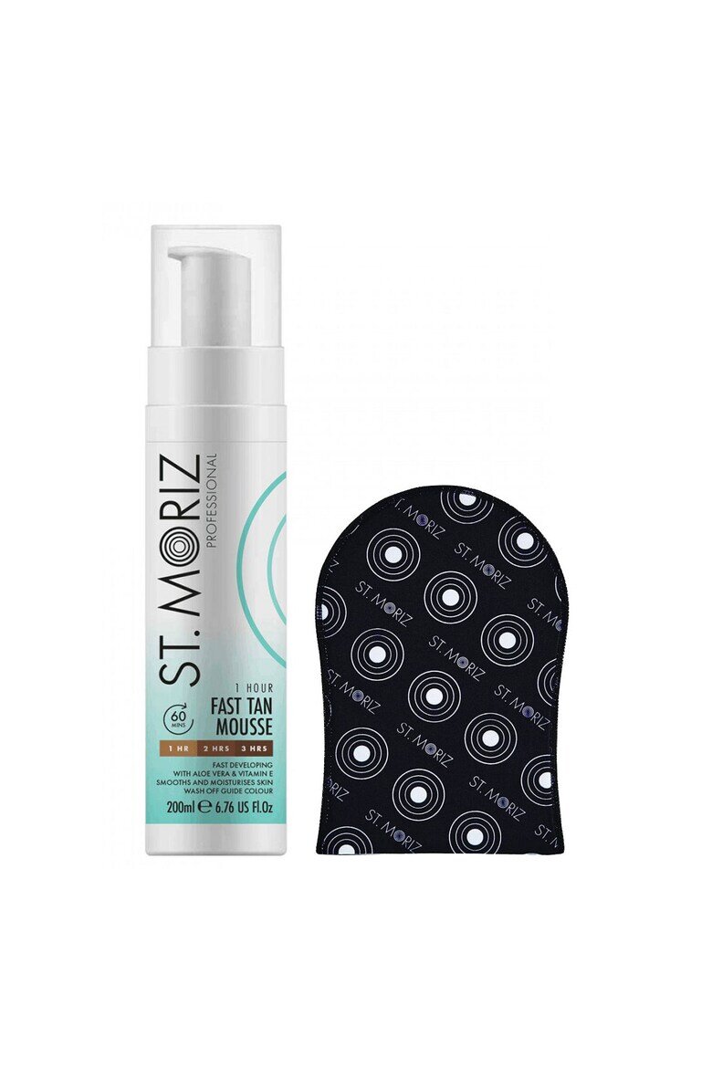 St. Moriz Комплект за професионален автобронзант ST MORIZ с Fast Tan 1 Hour Foam | 2 часа 3 часа и ръкавици