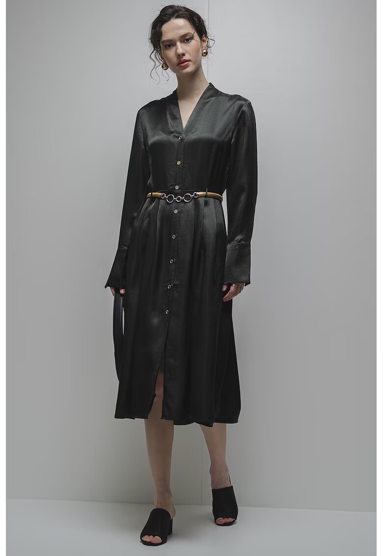 Stefanel Сатинирана рокля тип риза