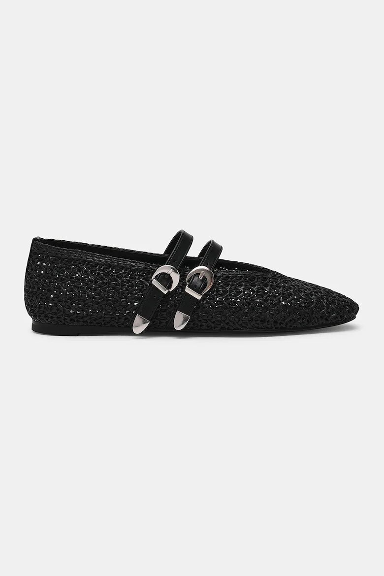Steve Madden Балерини с квадратен връх Черен