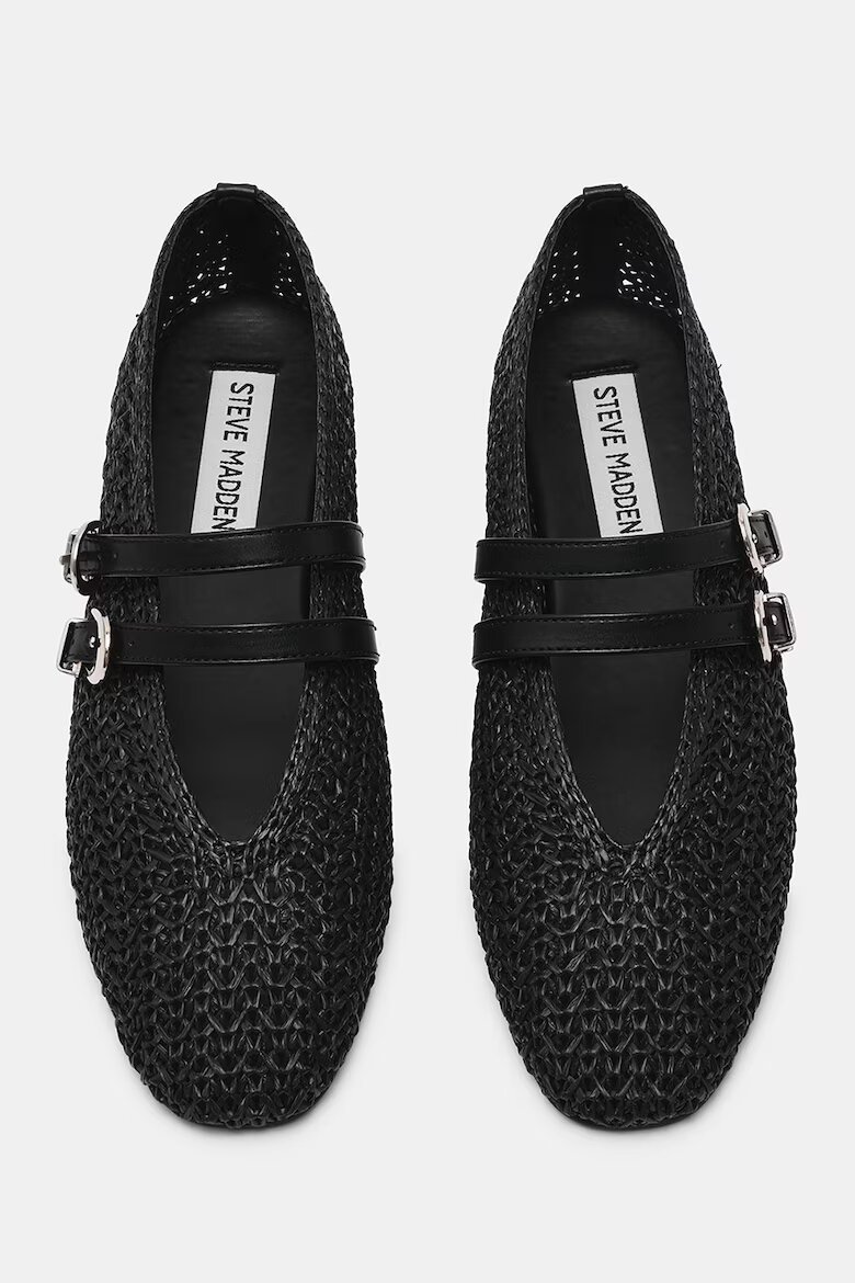 Steve Madden Балерини с квадратен връх Черен