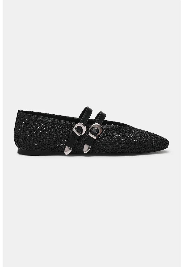 Steve Madden Балерини с квадратен връх - Черен