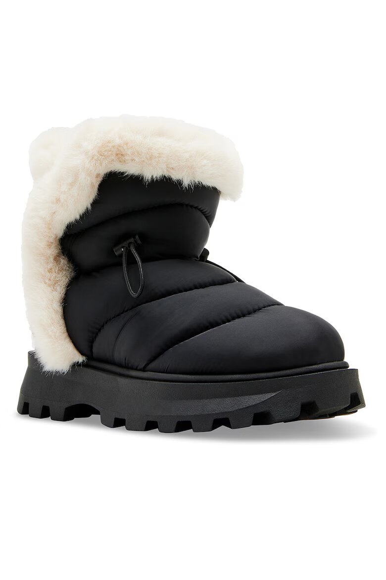 Steve Madden Боти Frostee с еко пух Слонова кост/Черен