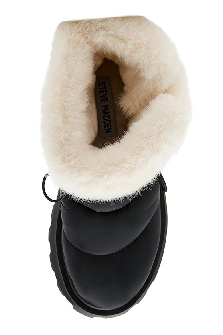 Steve Madden Боти Frostee с еко пух Слонова кост/Черен