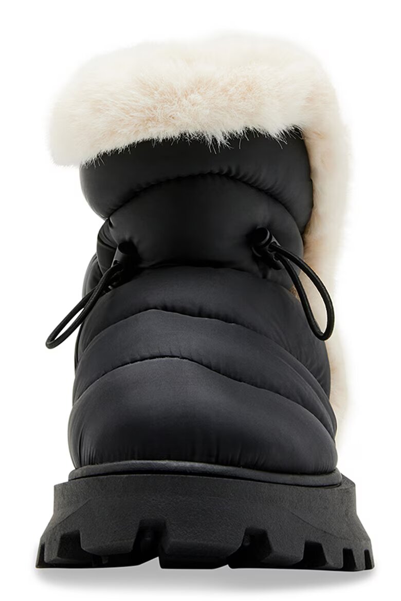 Steve Madden Боти Frostee с еко пух Слонова кост/Черен