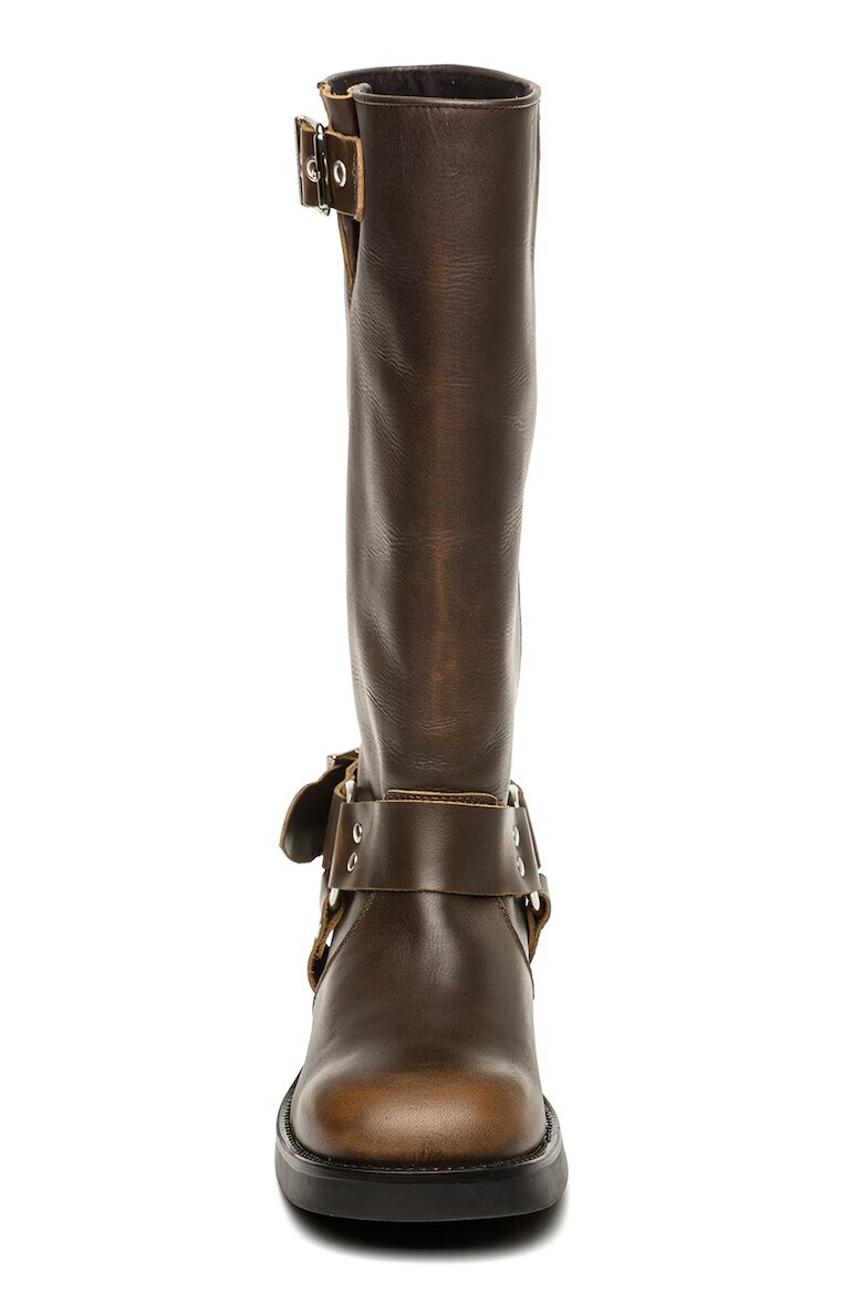 Steve Madden Ботуши Beau с каишки с тока Коняк кафяв