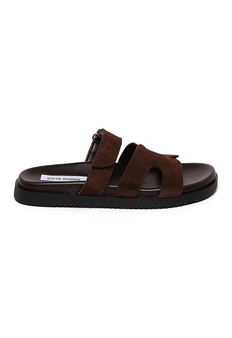 Steve Madden Чехли Missile от еко кожа и велур - Тъмнокафяв