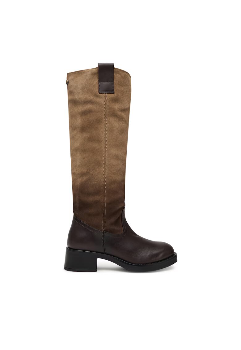 Steve Madden Дамски ботуши - естествена кожа - кафяви - без закопчаване