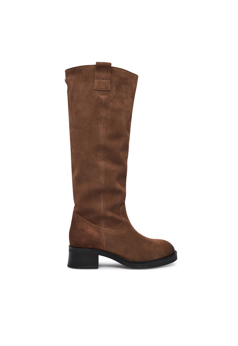 Steve Madden Дамски ботуши SM11003092 - естествена кожа - кафяви