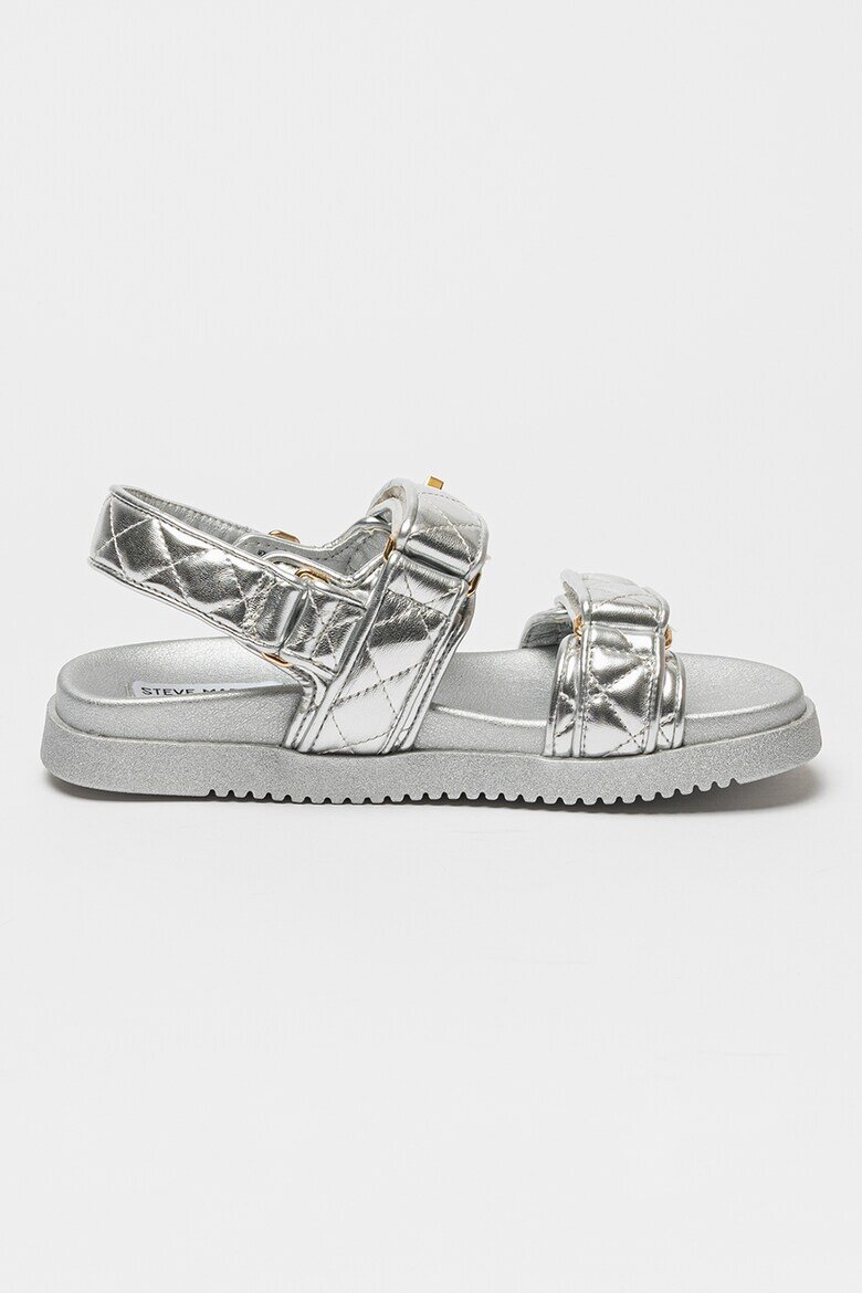 Steve Madden Капитонирани равни сандали Mona с велкро Сребрист