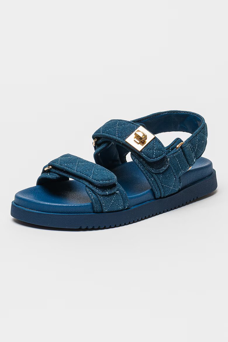 Steve Madden Капитонирани равни сандали Mona с велкро Тъмносин