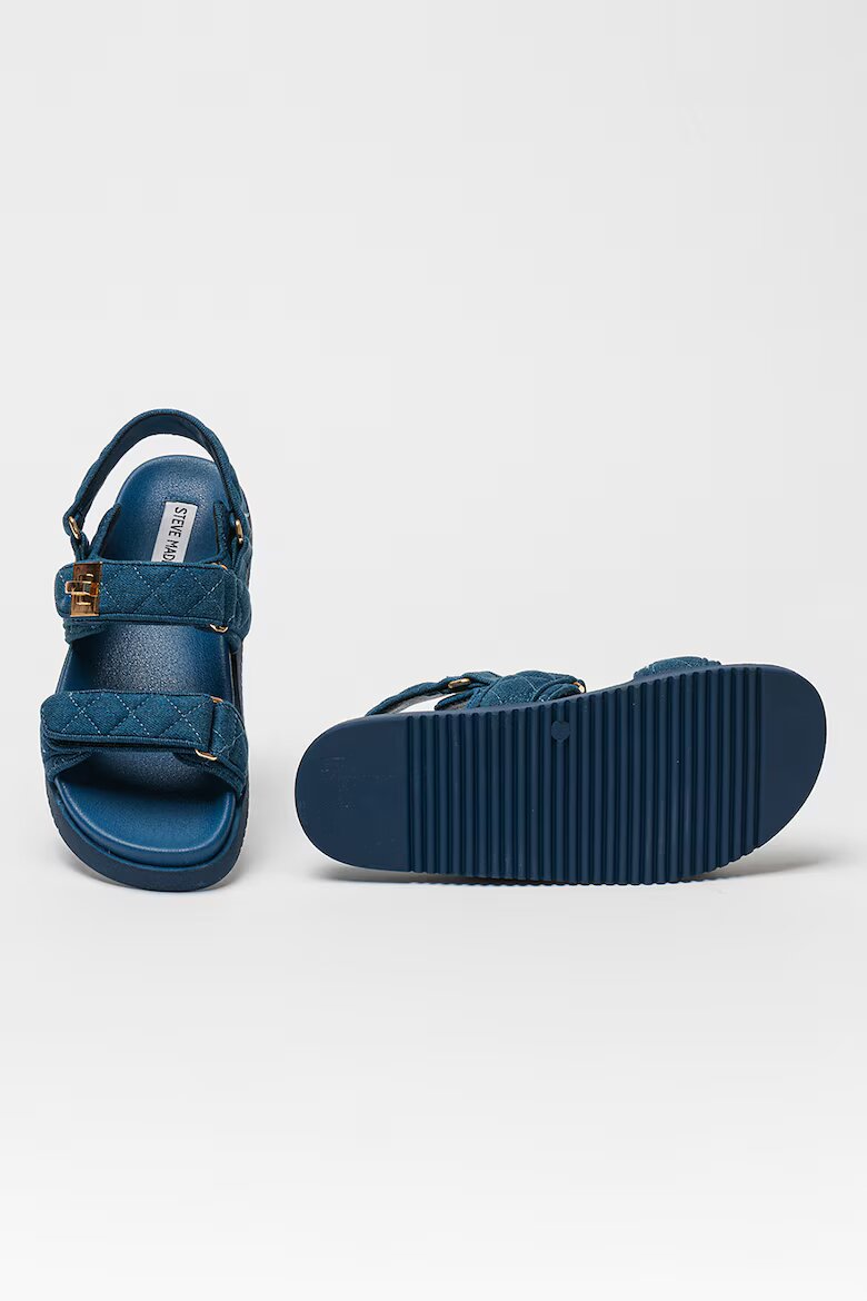 Steve Madden Капитонирани равни сандали Mona с велкро Тъмносин