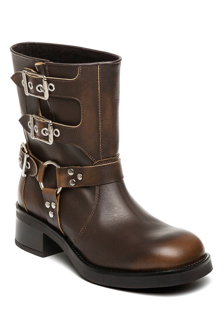 Steve Madden Кожени боти Becase Кафяв