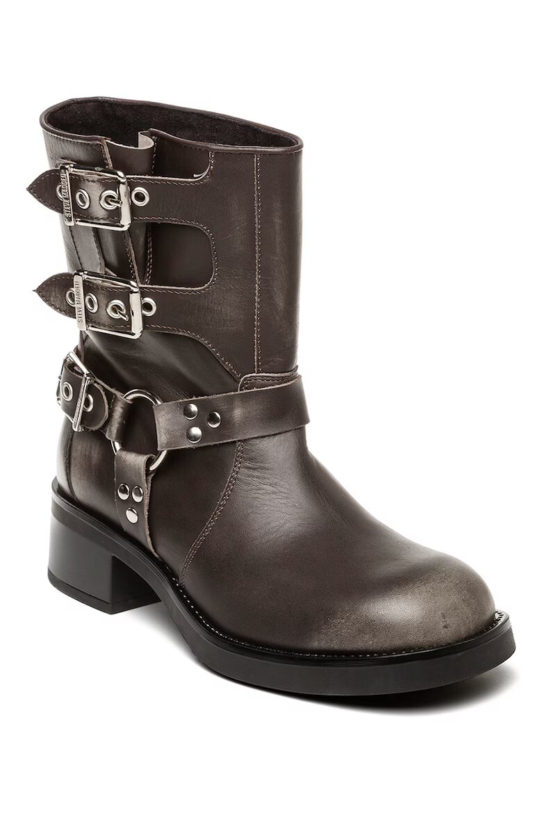 Steve Madden Кожени боти Becase Tъмносив