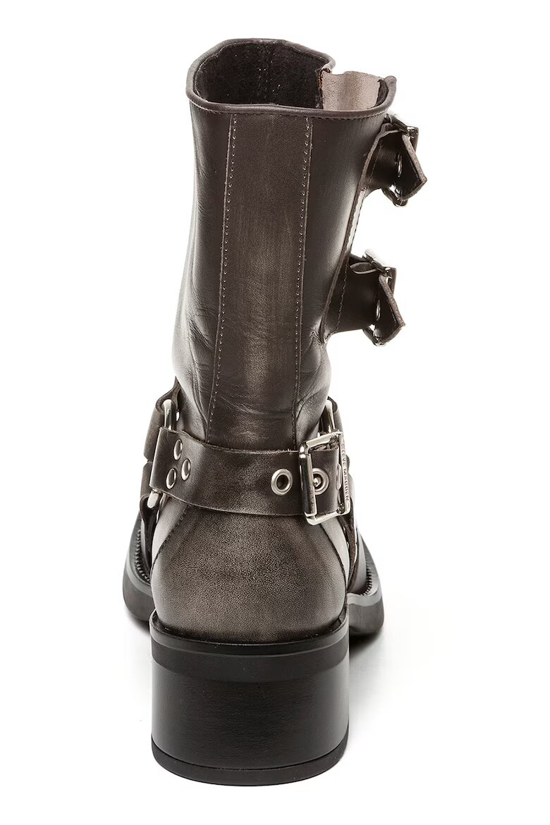 Steve Madden Кожени боти Becase Tъмносив