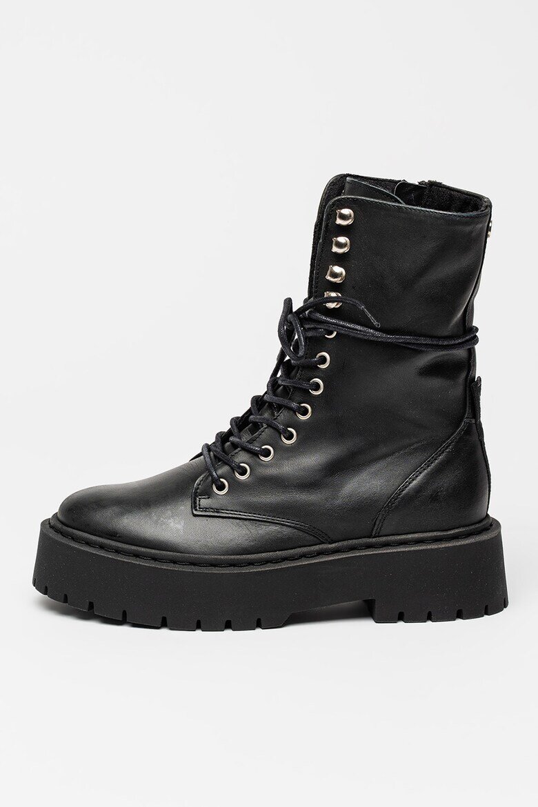 Steve Madden Кожени боти Skywen Черен