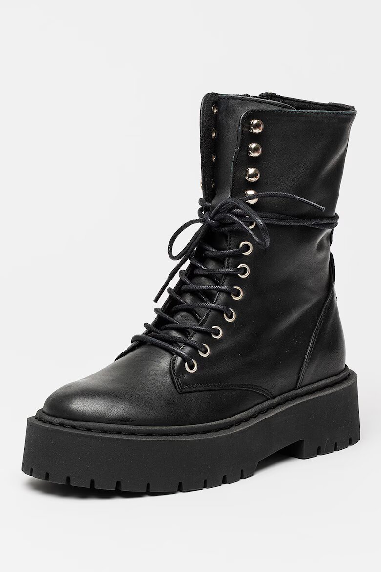 Steve Madden Кожени боти Skywen Черен