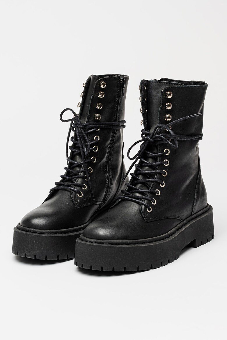 Steve Madden Кожени боти Skywen Черен