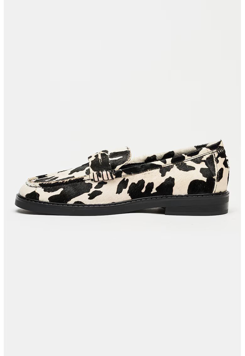 Steve Madden Кожени мокасини Adison C - Бял/Черен