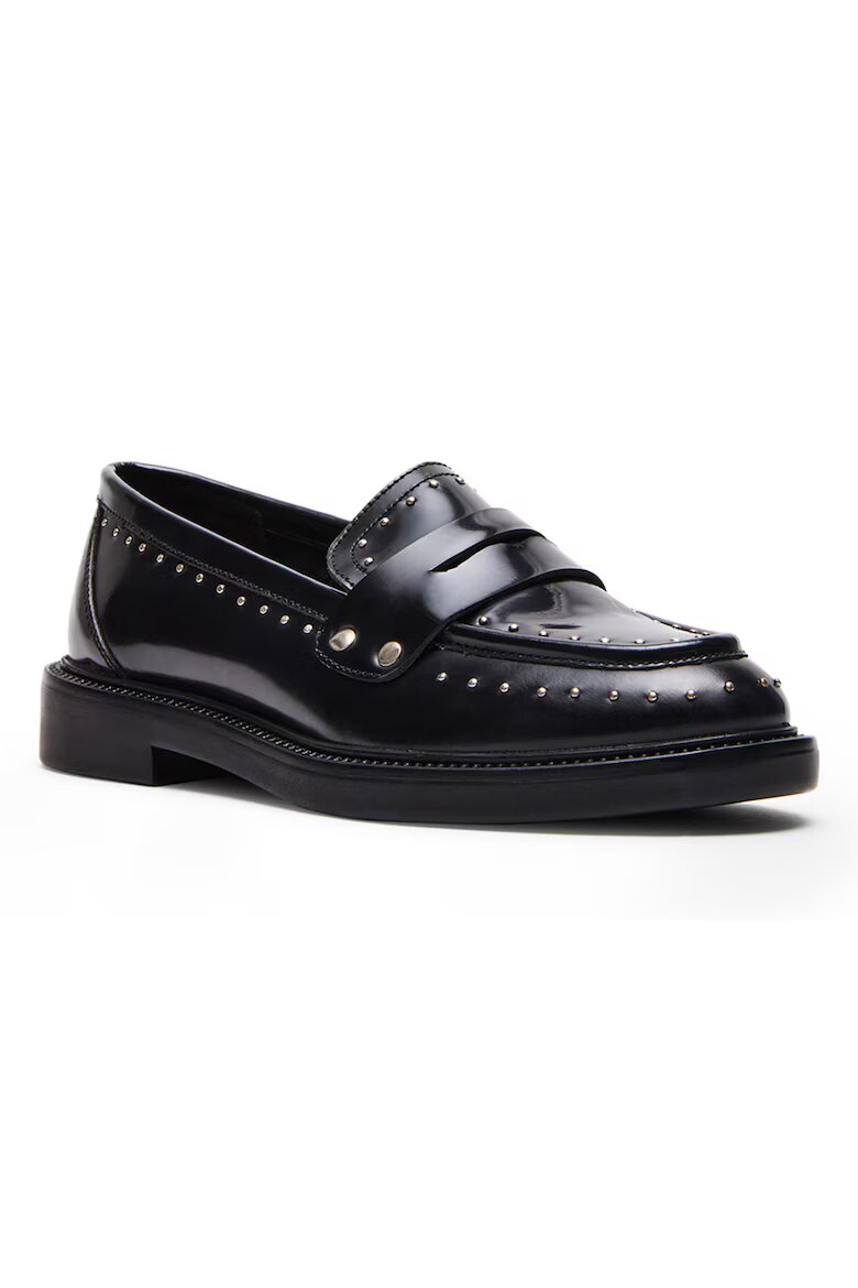 Steve Madden Кожени мокасини Harloe с нитове Черен