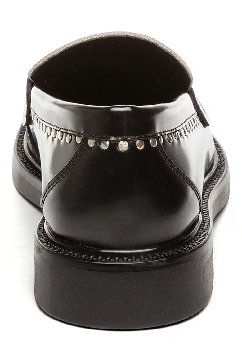 Steve Madden Кожени мокасини Harloe с нитове Слонова кост/Черен