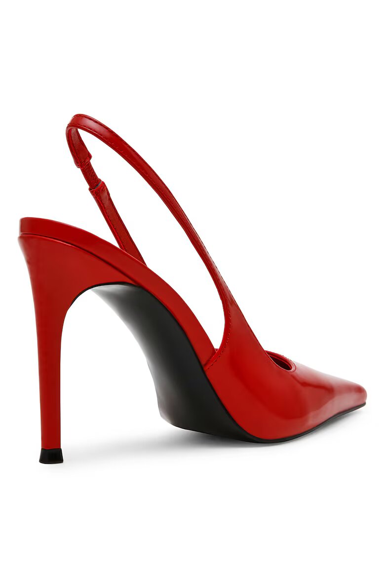 Steve Madden Кожени обувки Reyes с ток стилето Тъмночервен