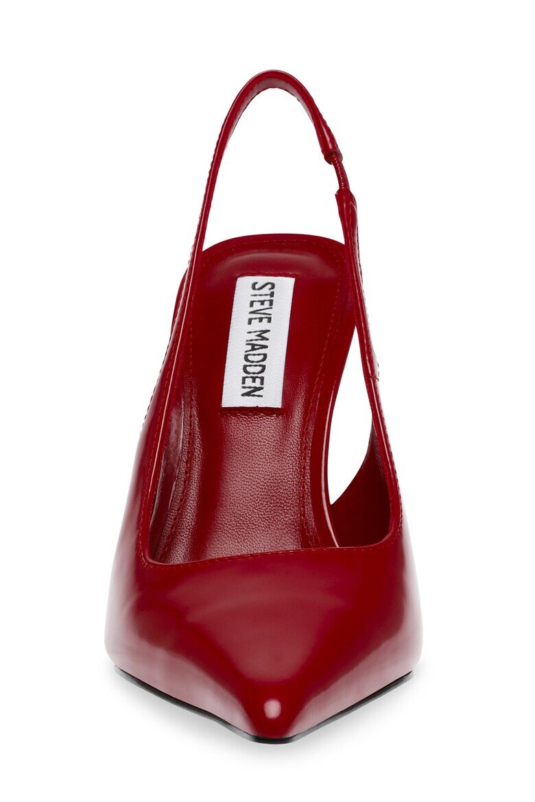 Steve Madden Кожени обувки Reyes с ток стилето Тъмночервен